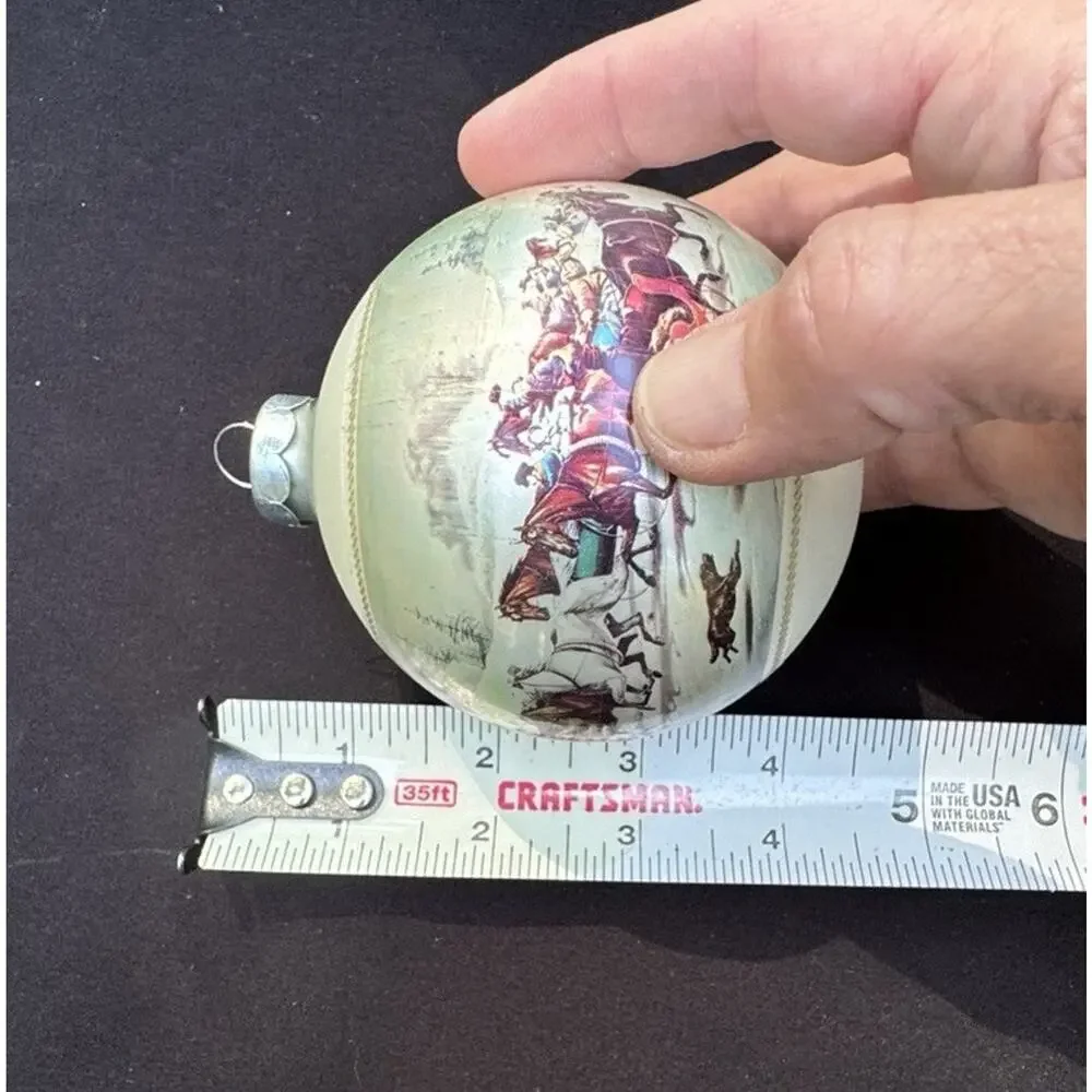 Vintage VURRIER & IVES Collection CORNING GLASS WORKS Christmas Ornament MIB S1T